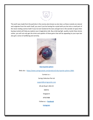 Blue kyanite sphere | Caringcrystals.com