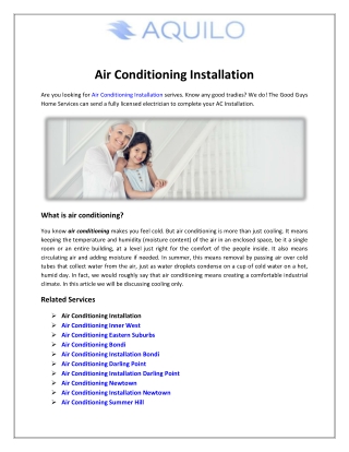 Air Conditioning Installation