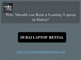 Why Should you Rent a Gaming Laptop in Dubai?
