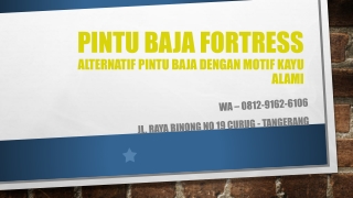 WA 0812-9162-6106 (FORTRESS) Harga Pintu Rumah Unik