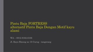 WA 0812-9162-6106 (FORTRESS) Harga Pintu Rumah Minimalis 2 Pintu