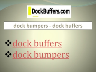 dock buffers