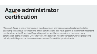 Join the best Azure Administrator Certification | Dot Net Tricks