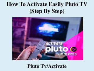 How to Activate Easily Pluto TV  (Step by Step)