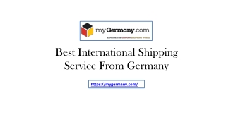 Best International Shipping Service From Germany