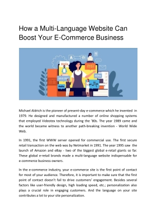 How a Multi-Language Website Can Boost Your E-Commerce Business