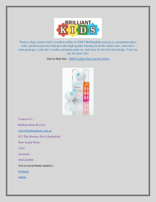 NSW Creative Kids Voucher Online | Brilliantkids.com.au