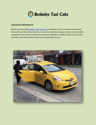 Berkeley Airport Taxi