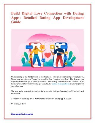 Build Digital Love Connection with Dating Apps: Detailed Dating App Development Guide