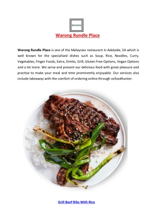 5% Off - Warong Rundle Place Adelaide Takeaway, SA