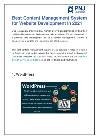 Best Content Management System for Website Development in 2021