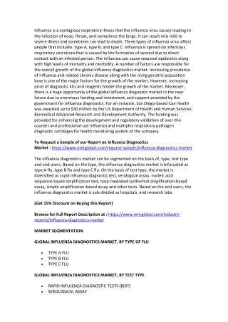 Influenza Diagnostics Market Trends, Size, Competitive Analysis and Forecast - 2018-2023