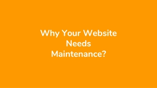 Why Your Website Needs Web Maintenance?