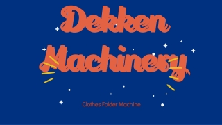 Clothes Folder Machine