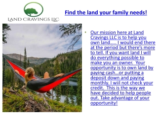 Find the land your family needs!