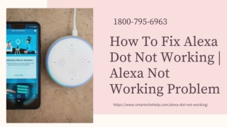 Alexa Dot Not Working Resolve Now 1-8007956963 Alexa is Offline/Unresponsive Fixes