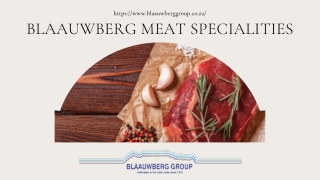 ABOUT BLAAUWBERG GROUP