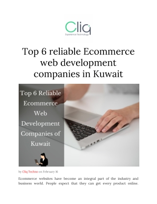 Top 6 Ecommerce web development companies in Kuwait