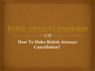 British Airways Cancellation