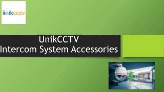Intercom System Accessories | UnikCCTV