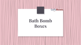 Bath Bomb Packaging