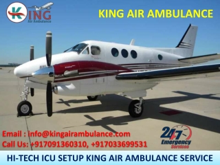 Air Ambulance Service in Jamshedpur and Dibrugarh Available by King