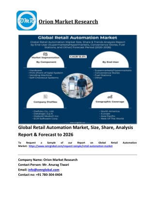 Global Retail Automation Market Trends, Size, Competitive Analysis and Forecast 2020-2026