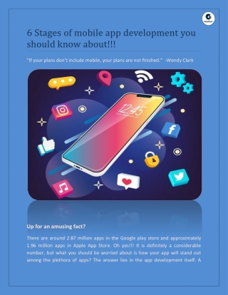 6 Stages of Mobile App Development you Should Know About! | Geek Tech - Blog