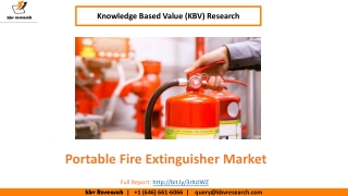 Portable Fire Extinguisher Market Size Worth $15.6 billion by 2026 - KBV Research