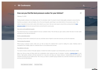 How can you find the best pressure cooker for your kitchen