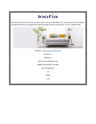 Best Soft Mattress in Uk | Inofia.co.uk