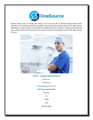 Computer Support Houston TX  | Onesource.tech