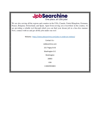Jobs In Anderson Indiana | JobSearchine.com