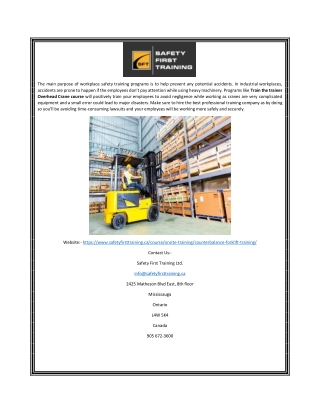 Best Forklift Training Courses in Toronto