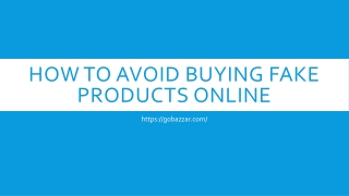 How to Avoid Buying Fake Products Online