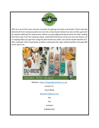 CBD Online Store In UK | Thegoodgreenleafco.co.uk