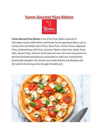 Yumm Gourmet Pizza Kitchen Werrington County menu – 5% off