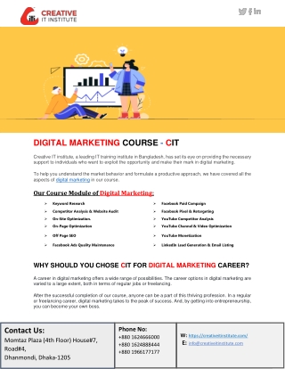 DIGITAL MARKETING COURSE - CIT