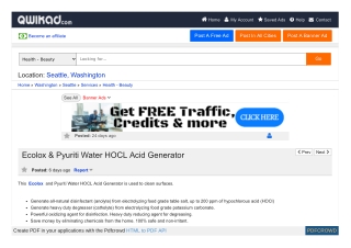 Ecolox & Pyuriti Water HOCL Acid Generator