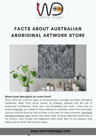 Facts About Australian Aboriginal Artwork Store