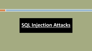 SQL Injection Attacks