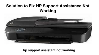 Solution to Fix HP Support Assistance Not Working