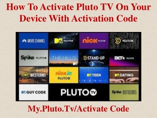 How to Activate Pluto TV On Your Device With Activation code