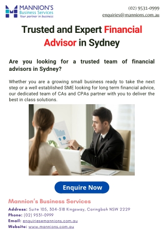 Trusted and Expert Financial Advisor in Sydney