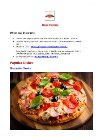 5% Off - Nona Pizzeria Restaurant Maroubra, NSW