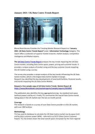 January 2021: UK Data Centre Trends Report