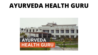 Ayurveda health guru