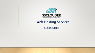 Web Hosting Services- ssclouder