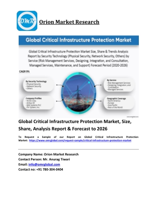 Global Critical Infrastructure Protection Market Trends, Size, Competitive Analysis and Forecast 2020-2026