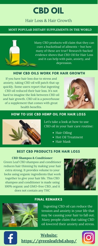 CBD Oil for Hair Loss & Hair Growth